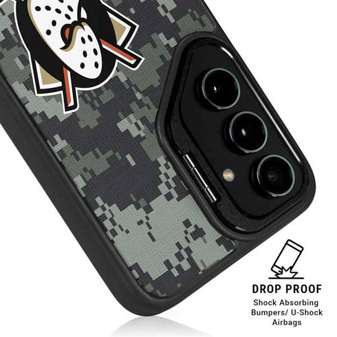 NHL Anaheim Ducks Camo Galaxy S24 FE Kickstand Case